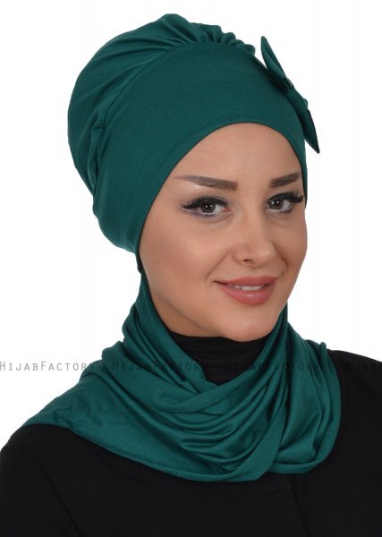Bianca - Mörkgrön Bomull Turban