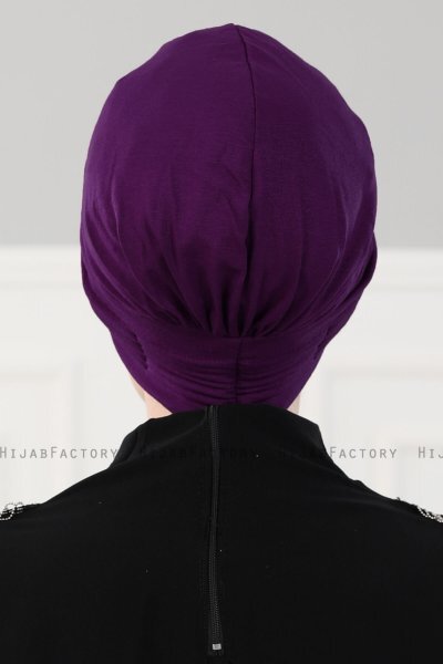 Linda - Lila Bomull Turban - Ayse Turban