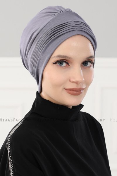 Linda - Grå Bomull Turban - Ayse Turban
