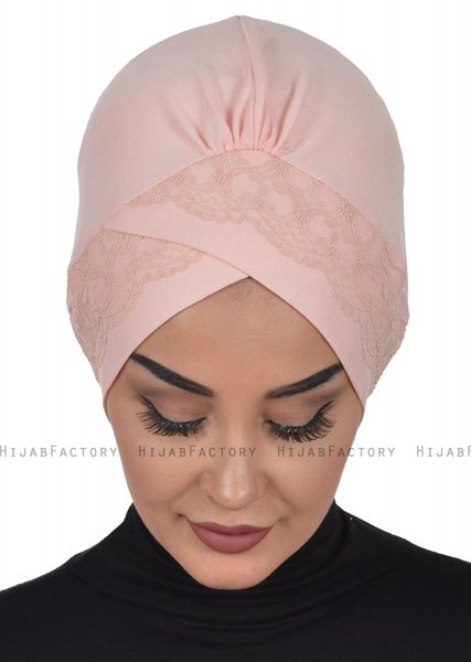 Molly - Gammelrosa Lace Bomull Turban