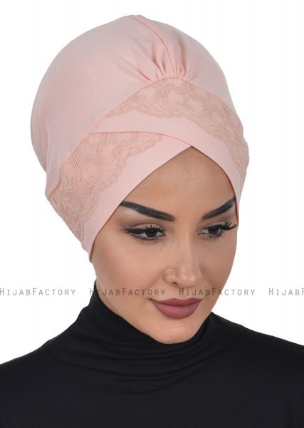 Molly - Gammelrosa Lace Bomull Turban