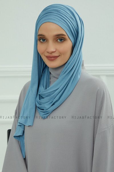 Rebecca - Sky Blue Bomull Turban
