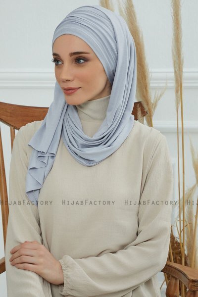 Rebecca - Ljusgrå Bomull Turban