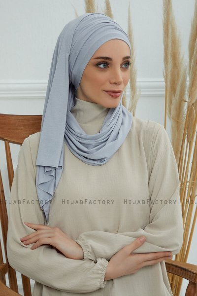 Rebecca - Ljusgrå Bomull Turban