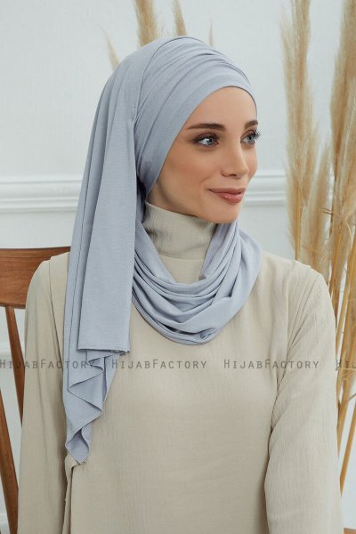 Rebecca - Ljusgrå Bomull Turban