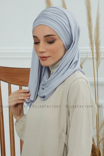 Rebecca - Ljusgrå Bomull Turban