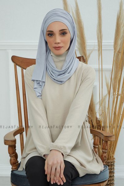 Rebecca - Ljusgrå Bomull Turban