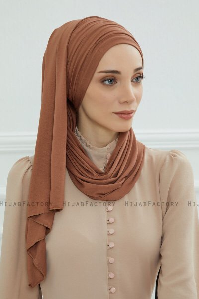 Rebecca - Caramel Bomull Turban