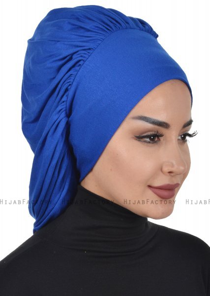 Isabella - Blå Bomull Turban - Ayse Turban