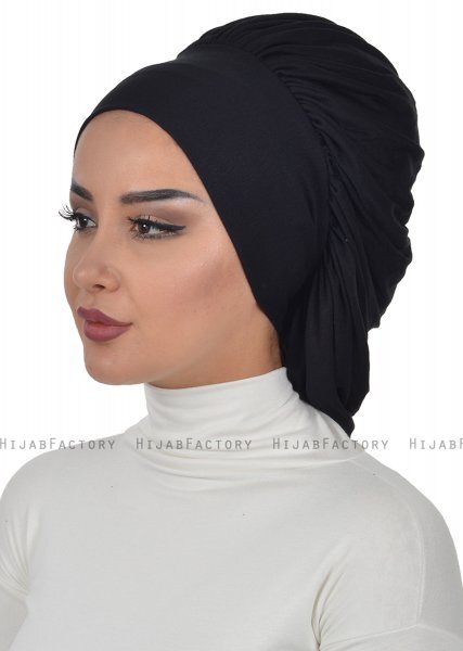 Isabella - Svart Bomull Turban - Ayse Turban