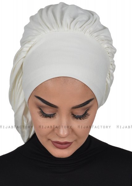 Isabella - Creme Bomull Turban - Ayse Turban