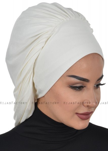 Isabella - Creme Bomull Turban - Ayse Turban