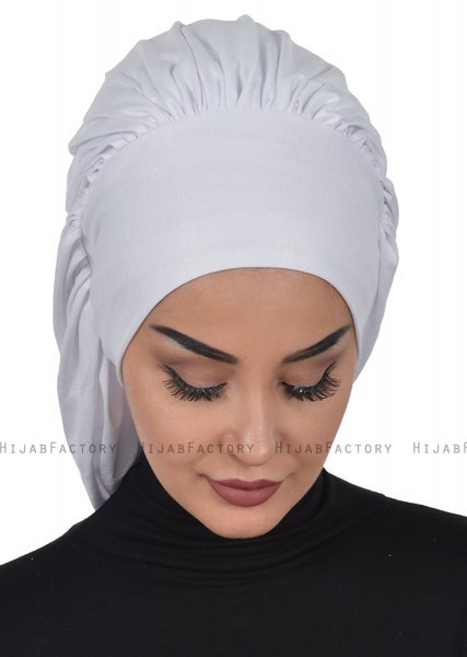Isabella - Vit Bomull Turban - Ayse Turban