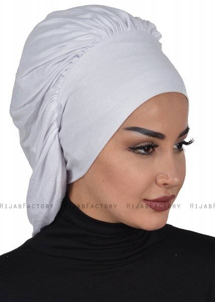 Isabella - Vit Bomull Turban - Ayse Turban