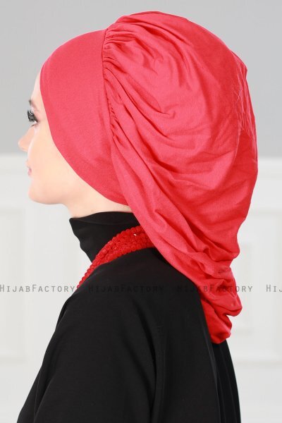 Isabella - Röd Bomull Turban - Ayse Turban