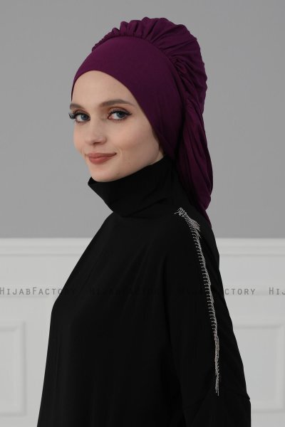 Isabella - Lila Bomull Turban - Ayse Turban