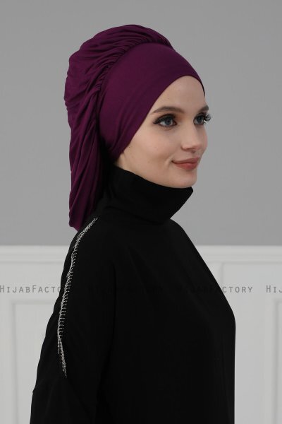 Isabella - Lila Bomull Turban - Ayse Turban