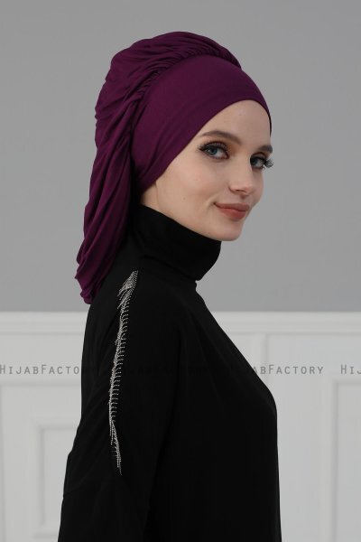 Isabella - Lila Bomull Turban - Ayse Turban