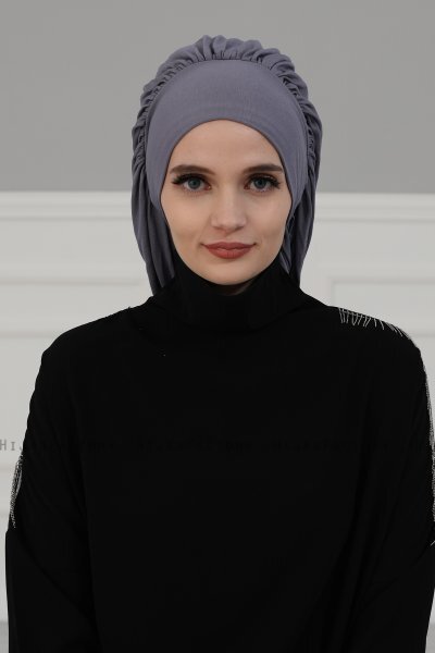 Isabella - Grå Bomull Turban - Ayse Turban