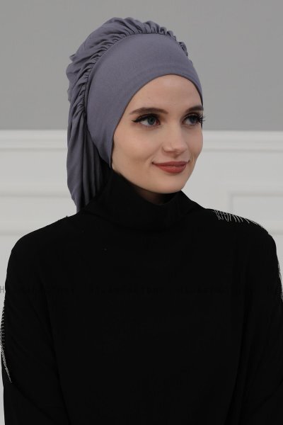Isabella - Grå Bomull Turban - Ayse Turban
