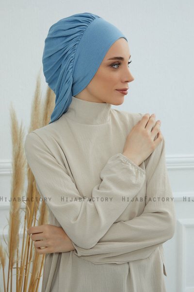 Isabella - Sky Blue Bomull Turban