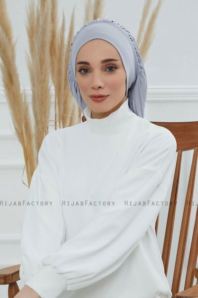 Isabella - Ljusgrå Bomull Turban