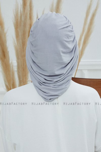 Isabella - Ljusgrå Bomull Turban