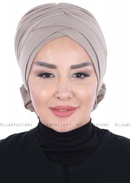 Elisabeth - Taupe Bomull Turban