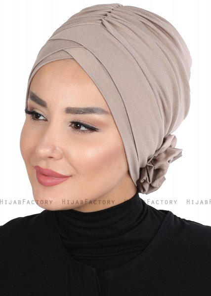 Elisabeth - Taupe Bomull Turban