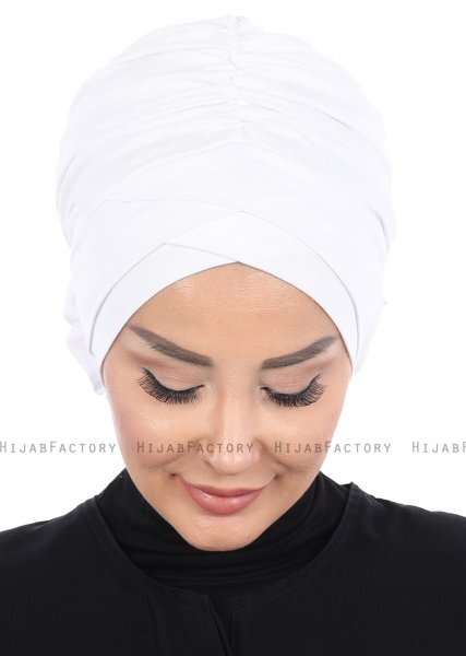 Elisabeth - Vit Bomull Turban