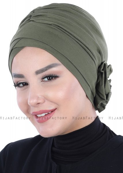 Elisabeth - Khaki Bomull Turban