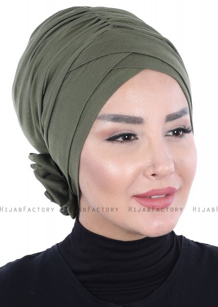 Elisabeth - Khaki Bomull Turban