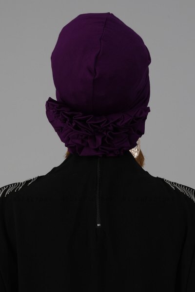 Elisabeth - Lila Bomull Turban
