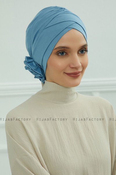 Elisabeth - Sky Blue Bomull Turban