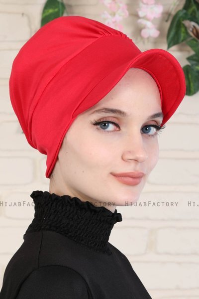 Sandra - Röd Bomull Turban - Ayse Turban