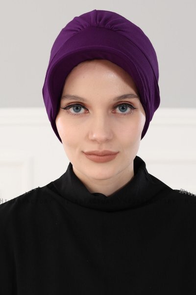 Sandra - Lila Bomull Turban - Ayse Turban