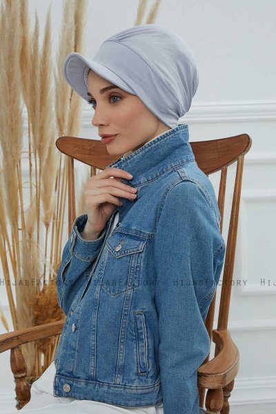 Sandra - Ljusgrå Bomull Turban