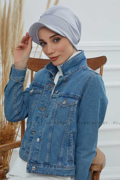 Sandra - Ljusgrå Bomull Turban