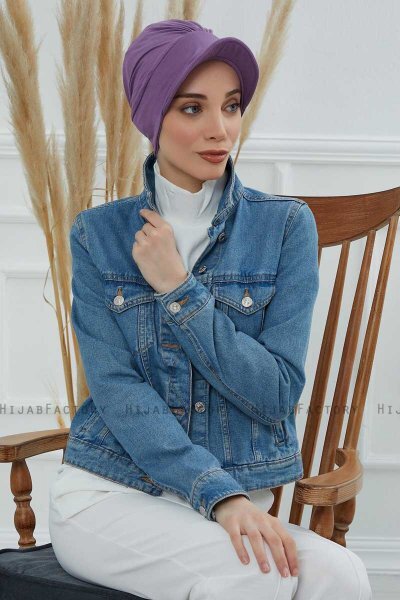 Sandra - Violet Bomull Turban