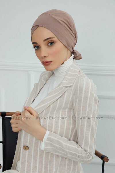 Ellie - Taupe Bomull Turban
