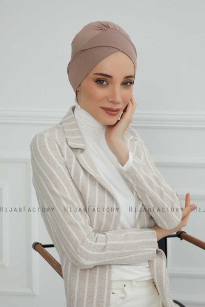 Ellie - Taupe Bomull Turban