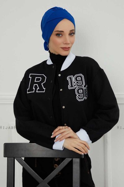 Ellie - Blå Bomull Turban