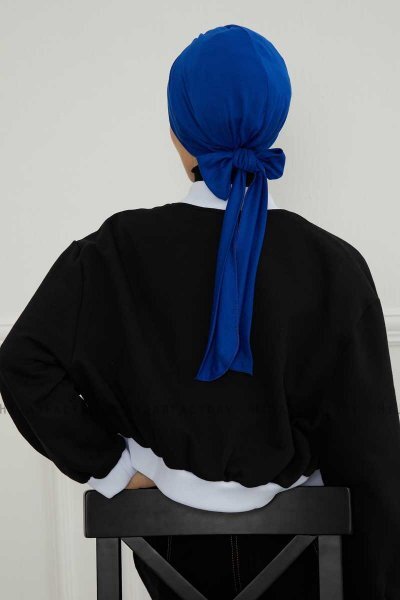 Ellie - Blå Bomull Turban