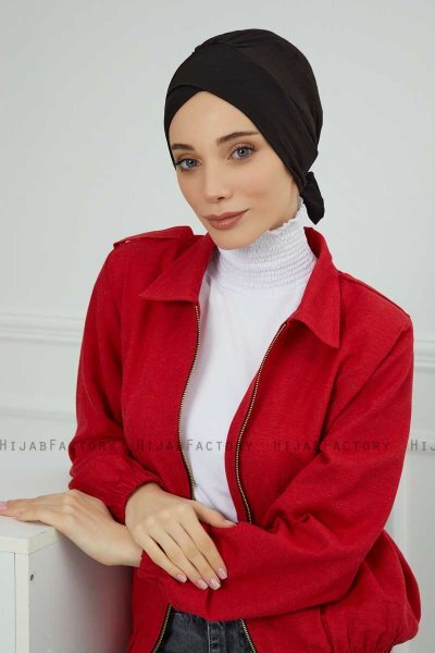 Ellie - Svart Bomull Turban