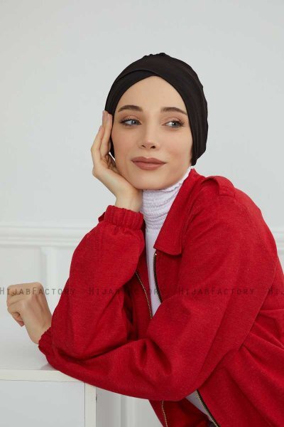 Ellie - Svart Bomull Turban