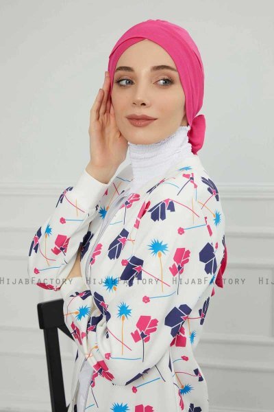 Ellie - Fuchsia Bomull Turban