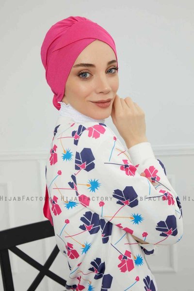Ellie - Fuchsia Bomull Turban