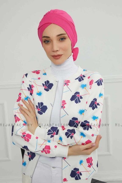 Ellie - Fuchsia Bomull Turban