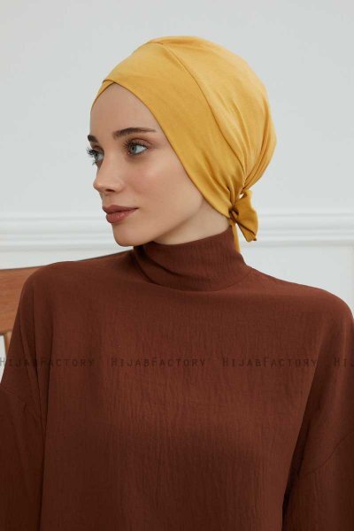 Ellie - Senapsgul Bomull Turban