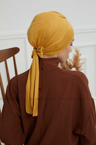 Ellie - Senapsgul Bomull Turban